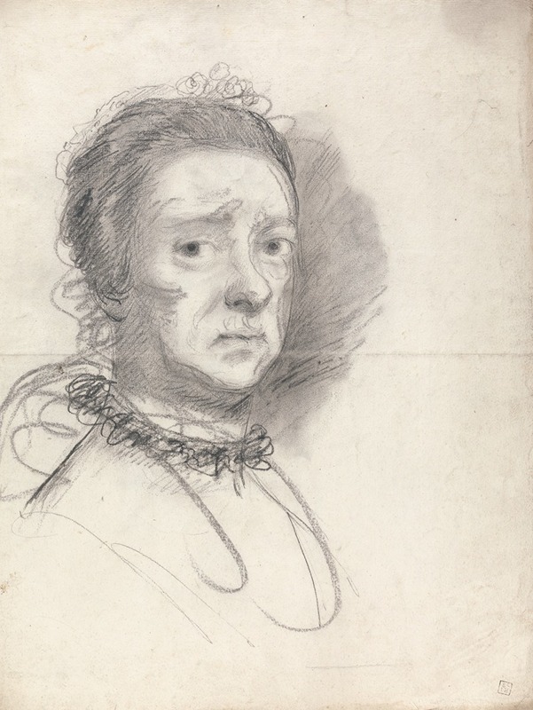 Head of an elderly lady; studies from Raphael's Disputation — Sir Joshua Reynolds