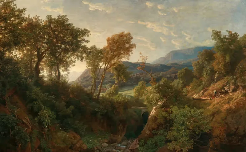 Morgenlandschaft im Charakter der südl. Schweiz — Valentin Ruths