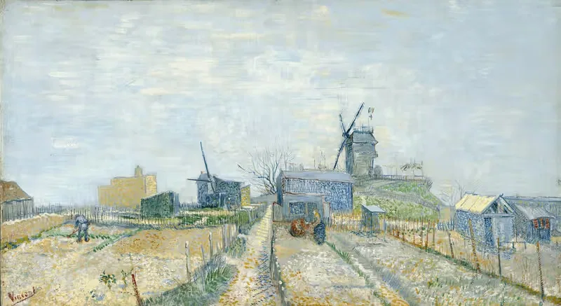Montmartre; mills and vegetable gardens — Vincent van Gogh