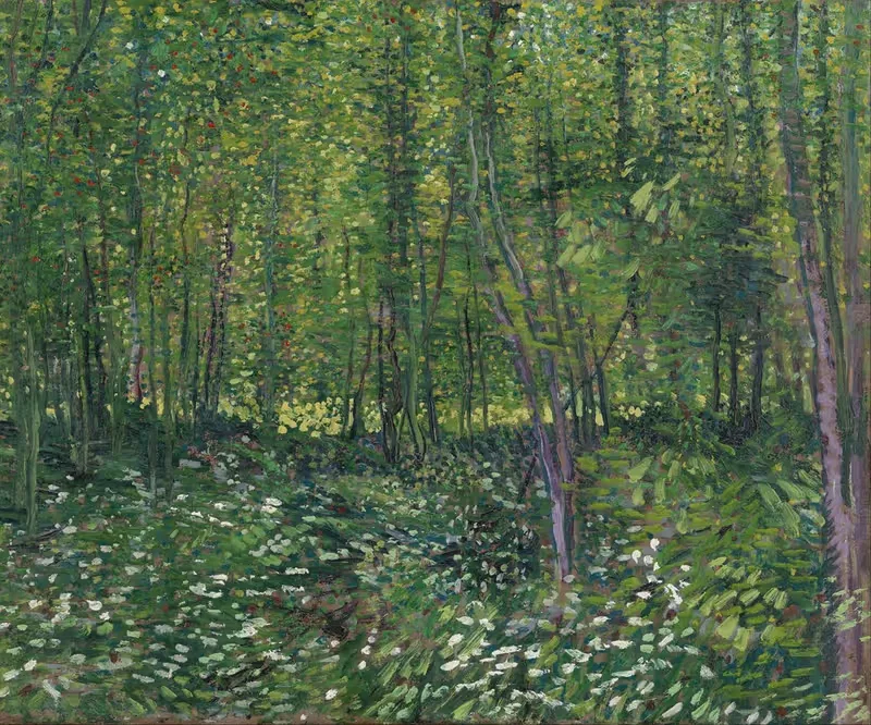 Деревья и подлесок by Винсент ван Гог, 1887 — digital art print download