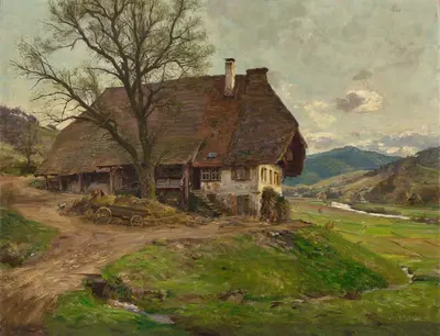 Black Forest house by Wilhelm Gustav Friedrich Hasemann — digital art print download