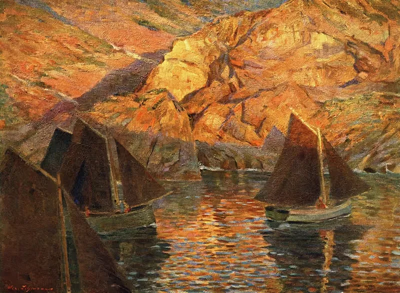 Abendsonne (Bretagne) by Wilhelm Ludwig Lehmann, 1898 — digital art print download