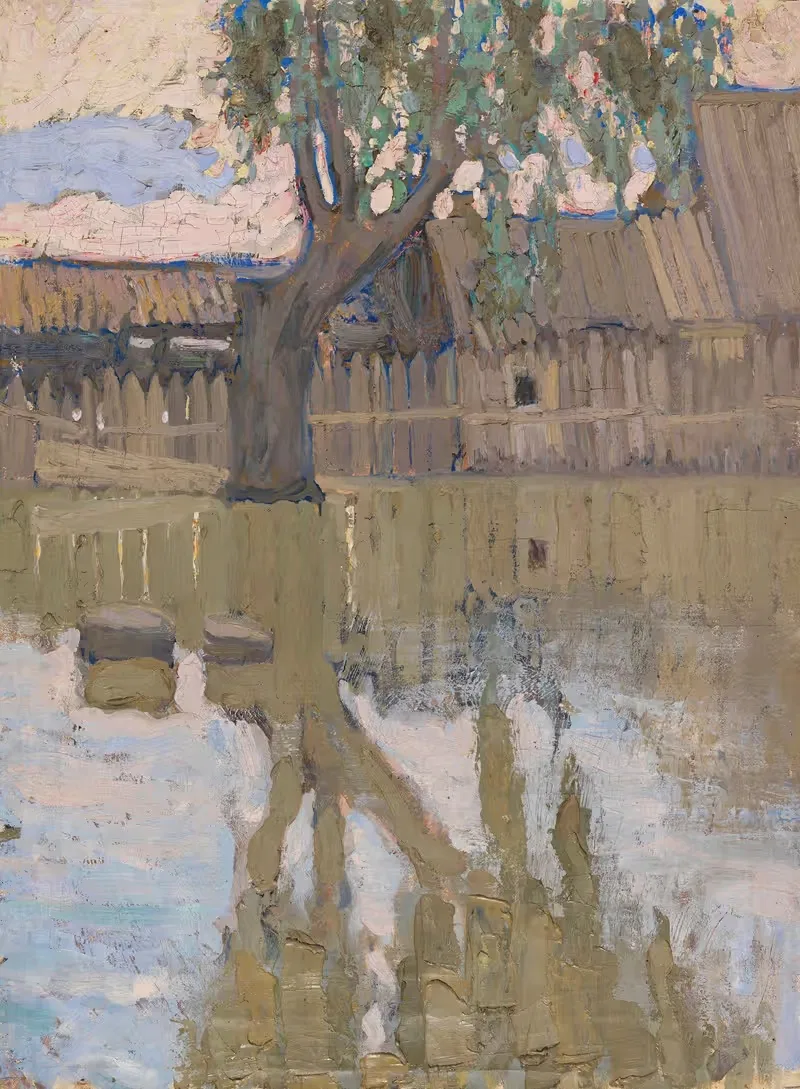 Дерево и его отражение в воде by Владимир Баранов-Россине, 1907 — digital art print download