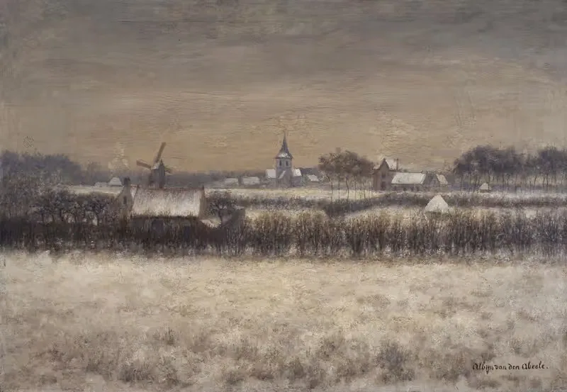 Заснеженный Синт-Мартенс-Латем by Альбейн Ван ден Абеле, 1894 — digital art print download