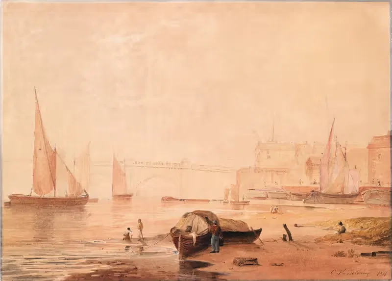Westminster Bridge, London (rebuilt 1862) — Copley Fielding
