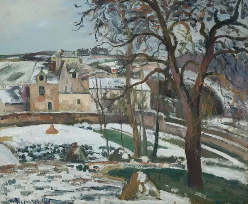 Effet de neige à L'Hermitage, Pontoise — Camille Pissarro