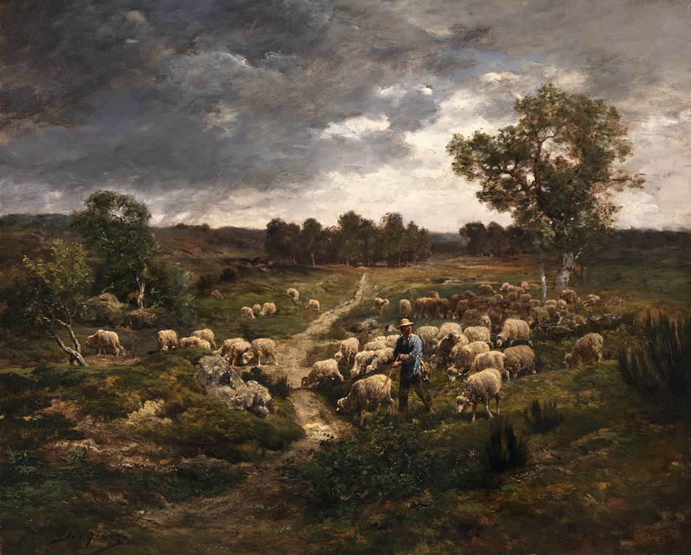Sheep by Charles Emile Jacque, 1840-1894 — digital art print download