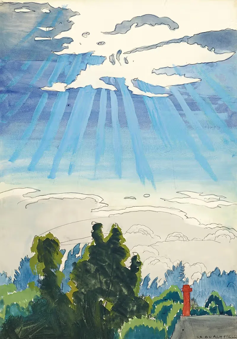 Солнечный свет после дождя by Чарльз Эфраим Бёрчфилд, 1916 — digital art print download