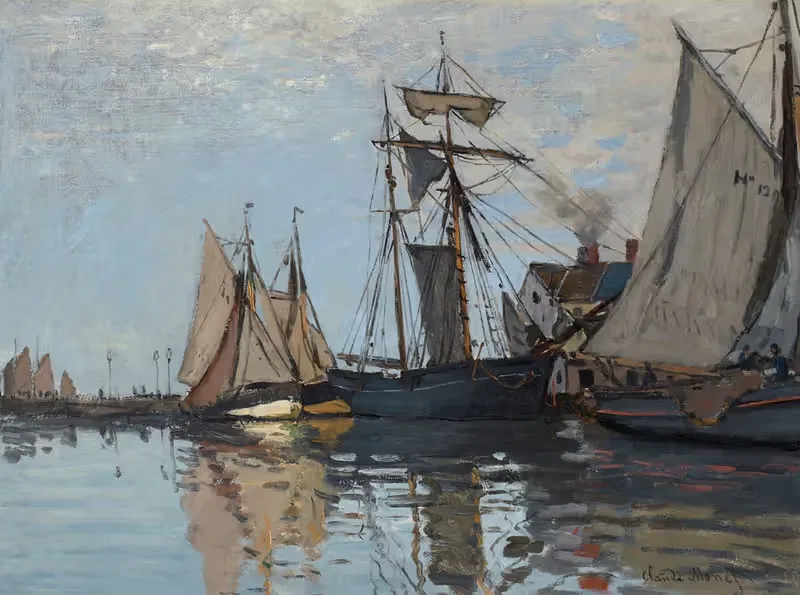 Лодки в порту Онфлёра by Клод Моне, 1866 — digital art print download