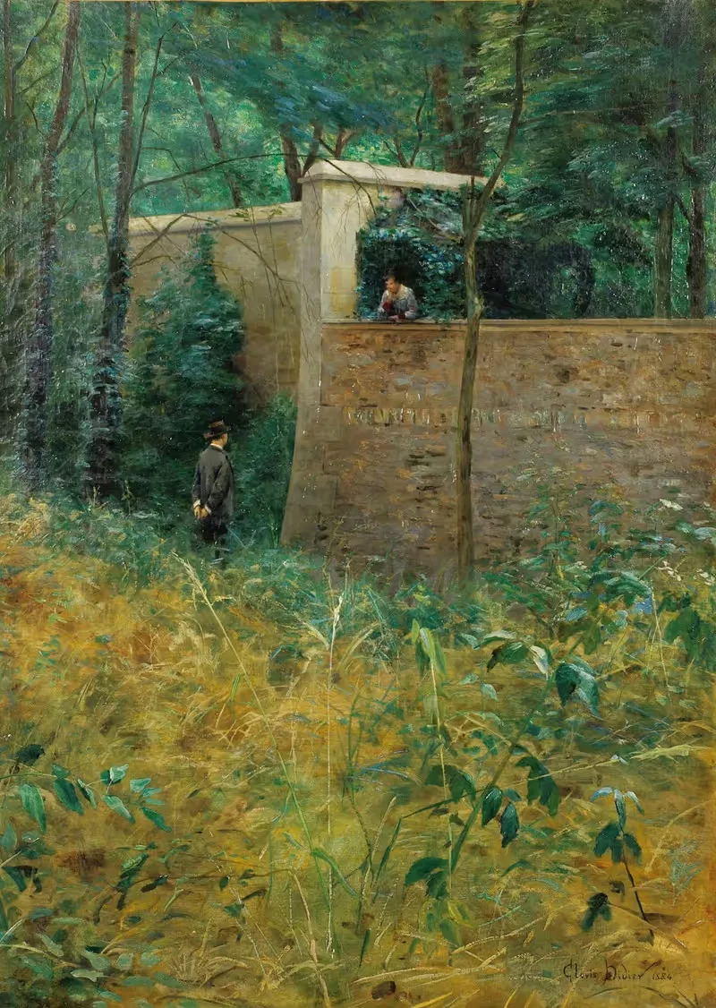 La conversation champêtre by Clovis-François-Auguste Didier, 1884 — digital art print download