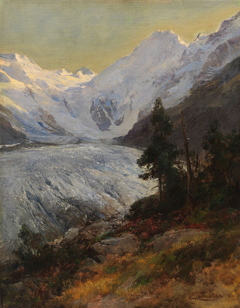 Am Morteratschgletscher by Edward Theodore Compton, 1903 — digital art print download