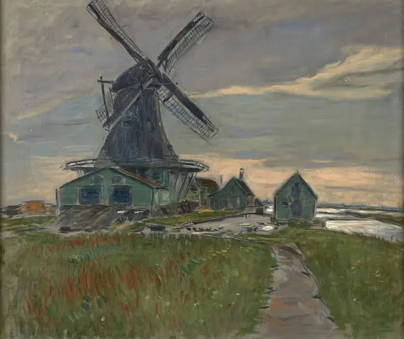 Paysage de Hollande au moulin — Etienne Moreau-Nélaton
