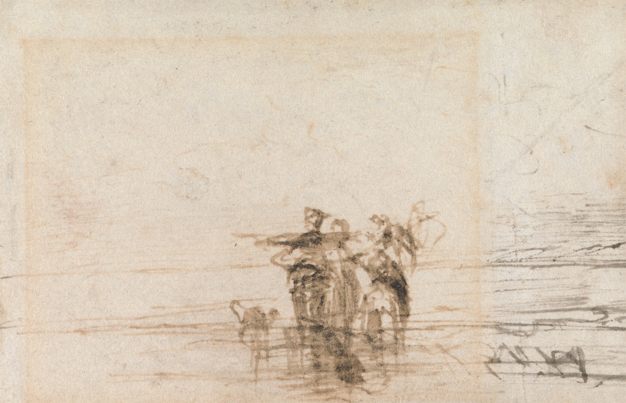 Shrimpers on the Shore by Томас Кресвик — digital art print download