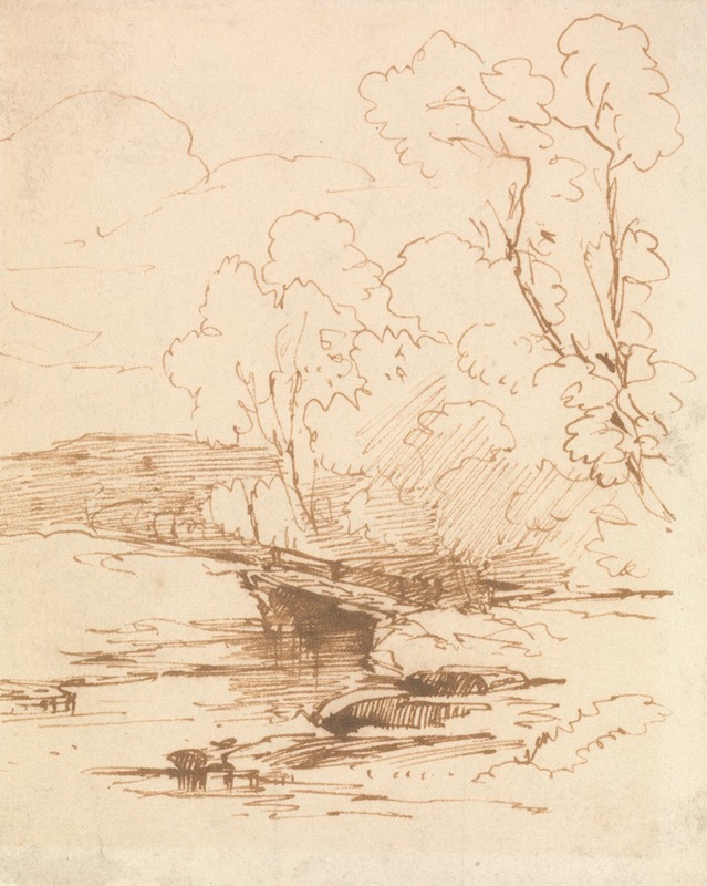 The Foot Bridge by Thomas Creswick — digital art print download
