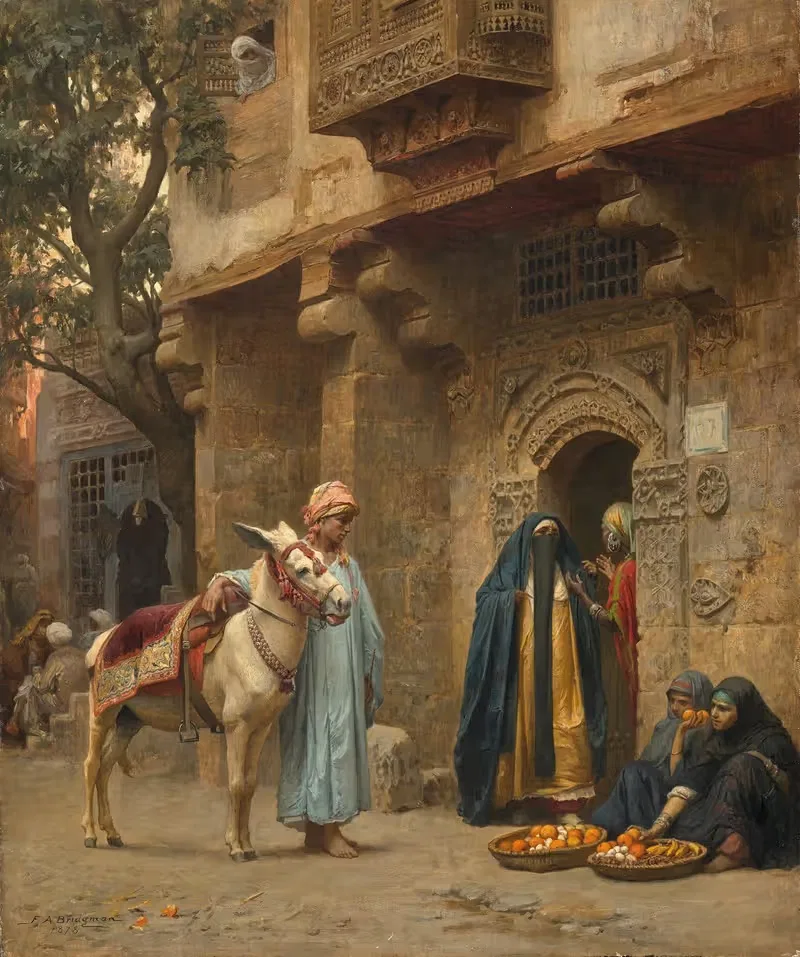 Улица в Каире by Фредерик Артур Бриджман, 1878 — digital art print download