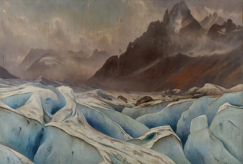 La Mer de Glace et les Grands Charmoz, Chamonix — Gabriel Loppé