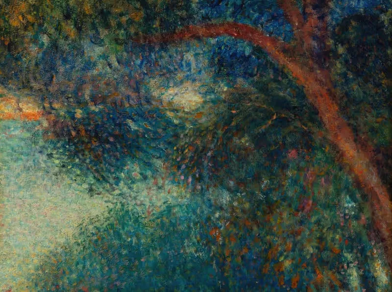 Saule pleureur près d'une rivière — Georges Lemmen
