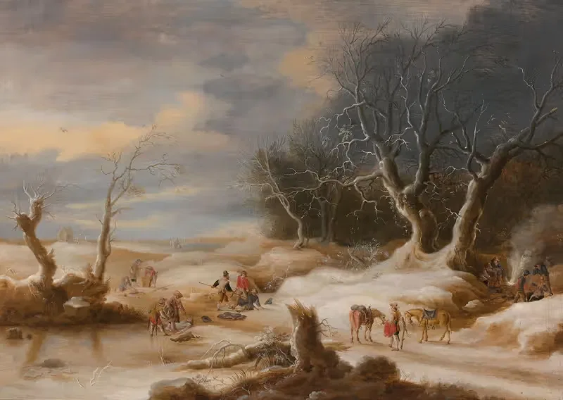 Embuscade dans un paysage de neige — Gijsbrecht Leytens