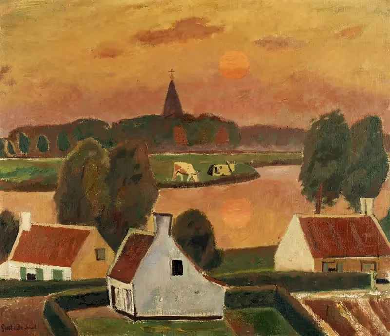Dorpsgezicht by Gustave De Smet, 1936 — digital art print download