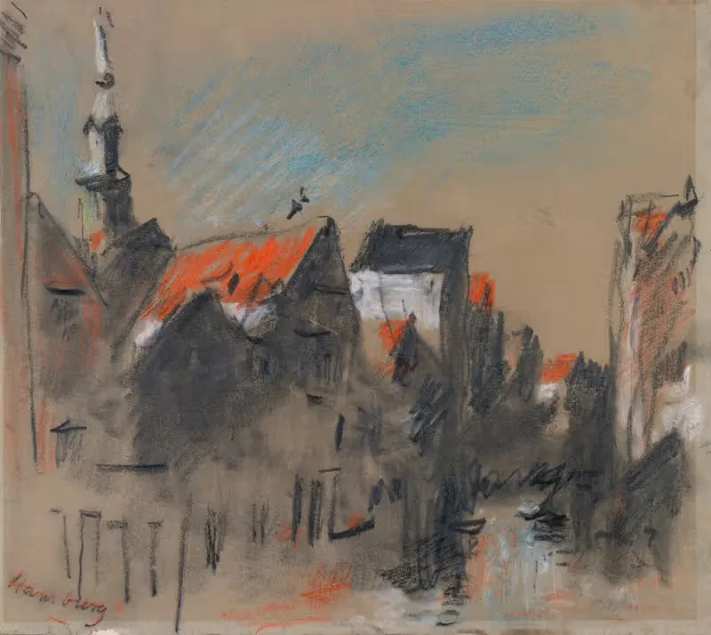 A Street in Hamburg, Germany — Hercules Brabazon Brabazon