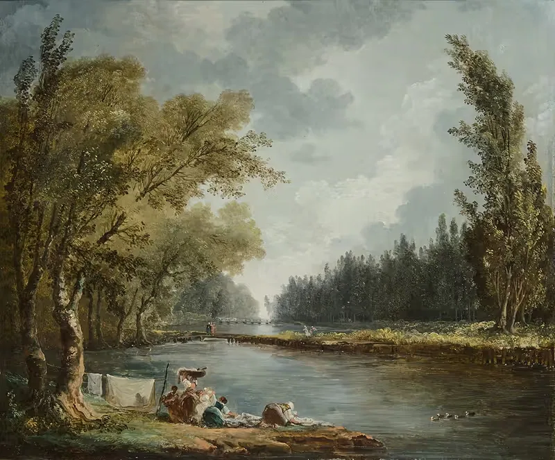 La Marne à Charenton et Le moulin à Charenton — Hubert Robert