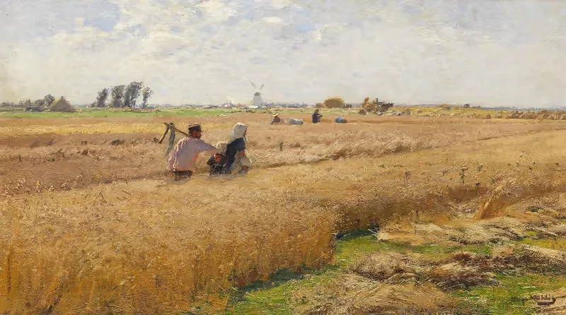 Erntefeld am Niederrhein by Hugo Mühlig, 1900 — digital art print download