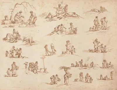 Miscellaneous Figures by Уильям Генри Пайн, 1802 — digital art print download