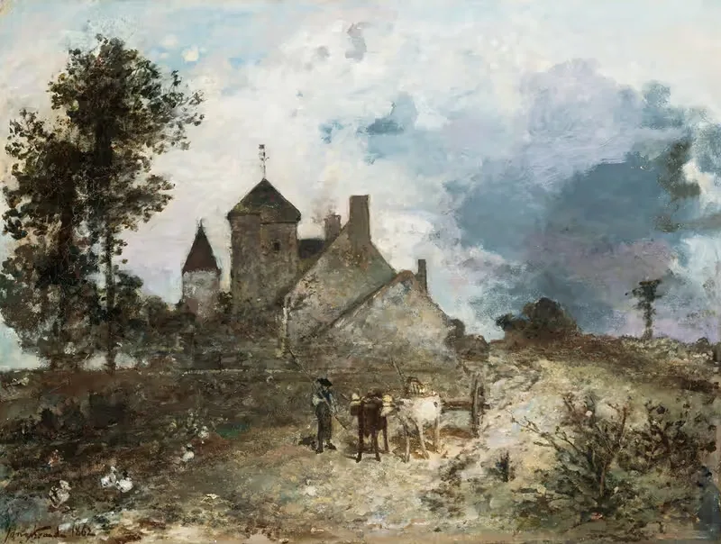 Шато (Ньевр) by Иоганн Бартольд Йонгкинд, 1862 — digital art print download