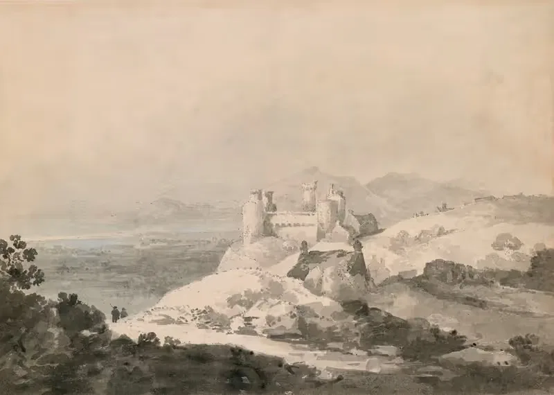 Harlech Castle, Wales, from the South — Joseph Mallord William Turner