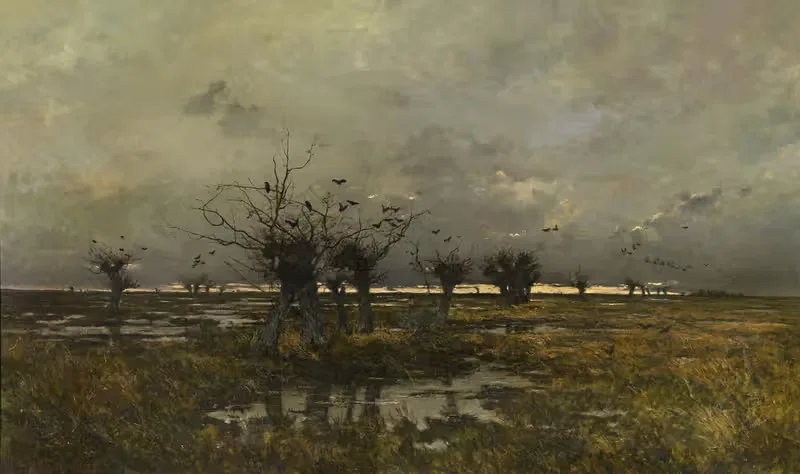 Evening in the Limburg Kempen — Joseph Théodore Coosemans