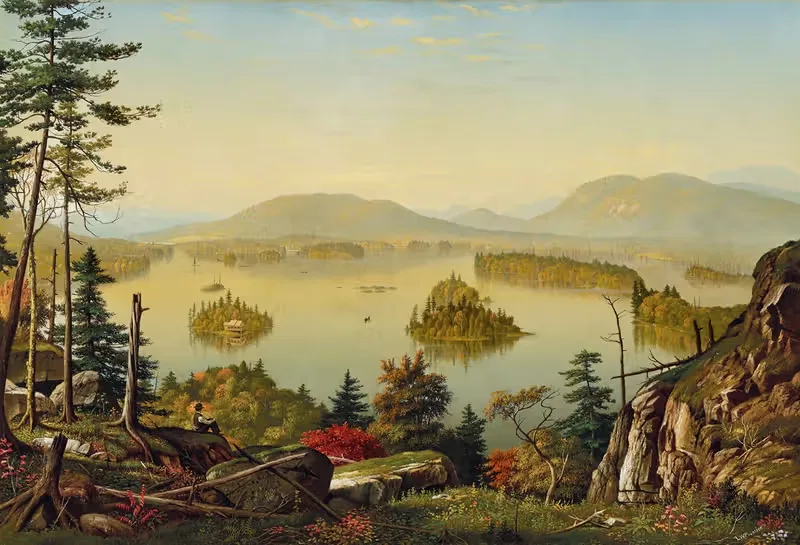 View of Blue Mountain Lake — Levi Wells Prentice