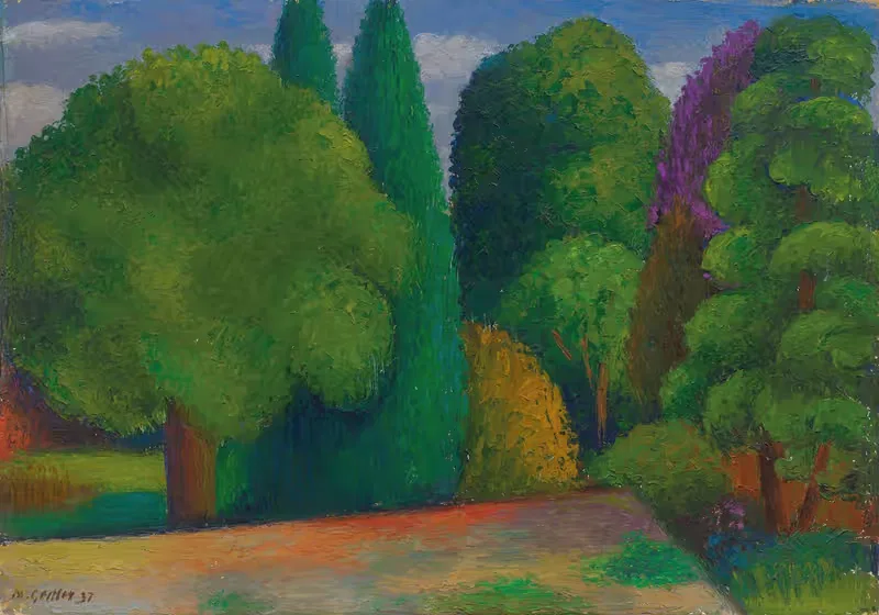 Пейзаж с рядком деревьев by Марк Гертлер, 1937 — digital art print download