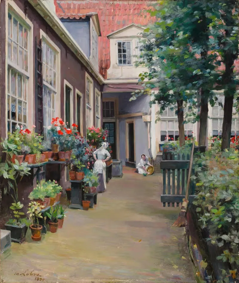 In the back garden by Maurice Lobre — digital art print download