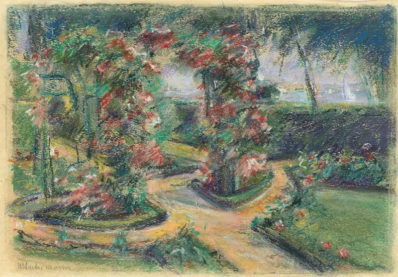 Der Rosengarten in Wannsee by Max Liebermann, 1928 — digital art print download