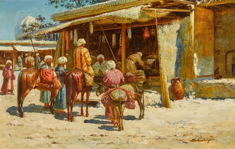 Рынок в Ташкенте by Ричард Карлович Цоммер — digital art print download
