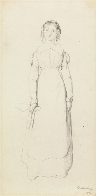 Woman with Ringlets, Standing by William Mulready, 1824 — digital art print download