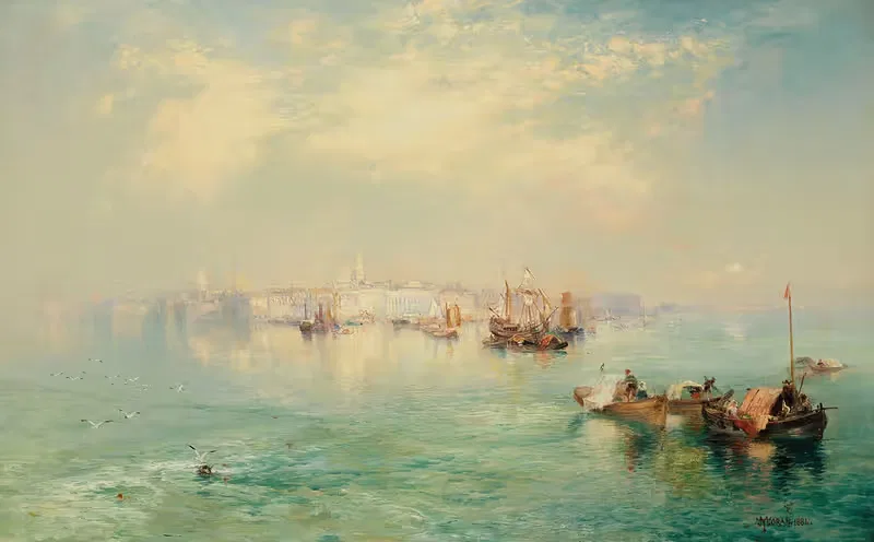 Порт Вера-Крус, Мексика by Томас Моран, 1884 — digital art print download