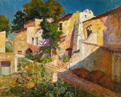 Провансальская деревня by Виктор Шарретон — digital art print download