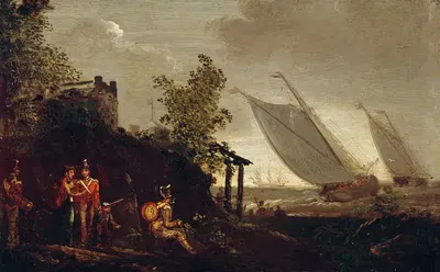 Французы в заливе Килала by Уильям Садлер-младший, c.1810 — digital art print download