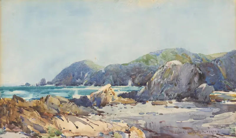 Берег Кайкоура by Альфред Уолш, 1910 — digital art print download