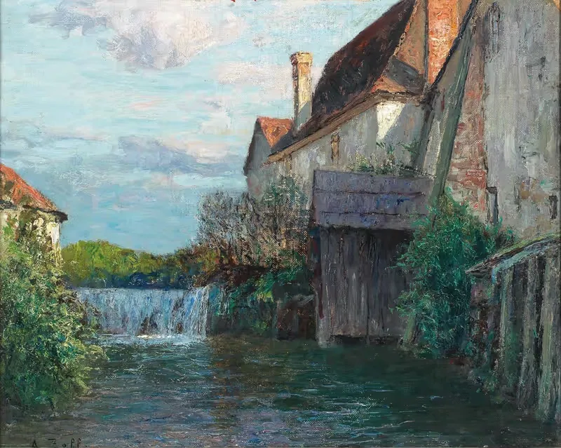 Motiv aus einem steirischen Eisenwerk — Alfred Zoff