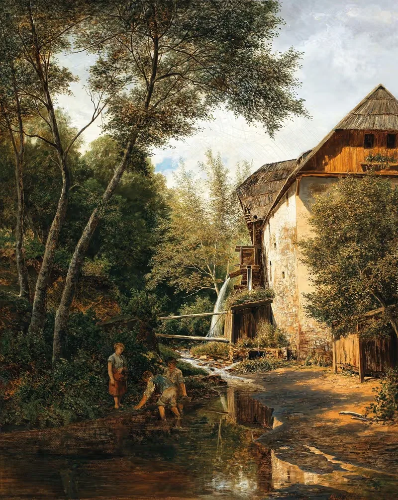 Старая мельница над Пёртшахом by Альфред Цофф, 1881 — digital art print download