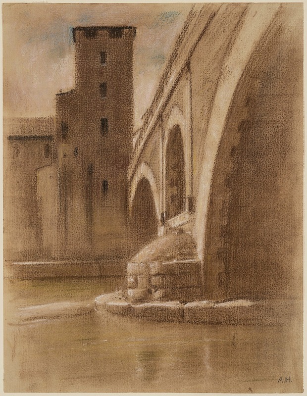 Ponte dei Quattro Capi in Rom by Адольф Хирэми-Хиршль — digital art print download
