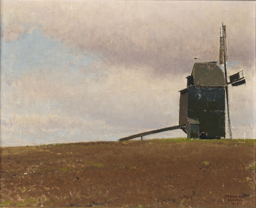 Старая ветряная мельница by Фердинанд Бруннер, 1905 — digital art print download