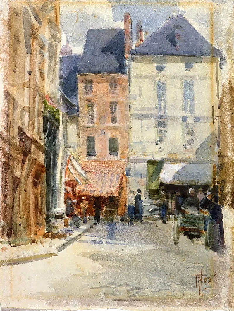 Street scene in Holland — Frances Hodgkins