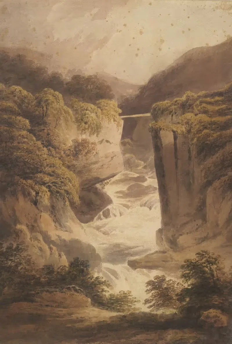 Mountain torrent by Francis Nicholson — digital art print download