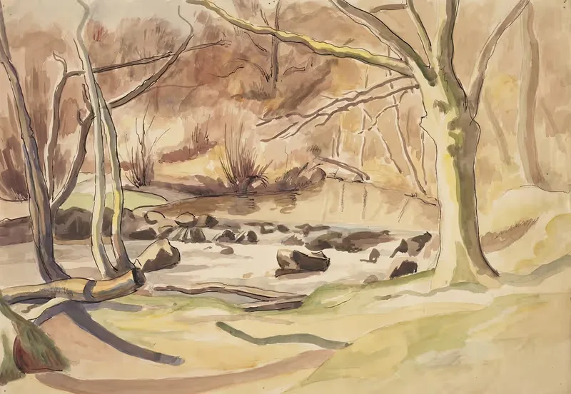 Autumn stream by Frederick Porter — digital art print download