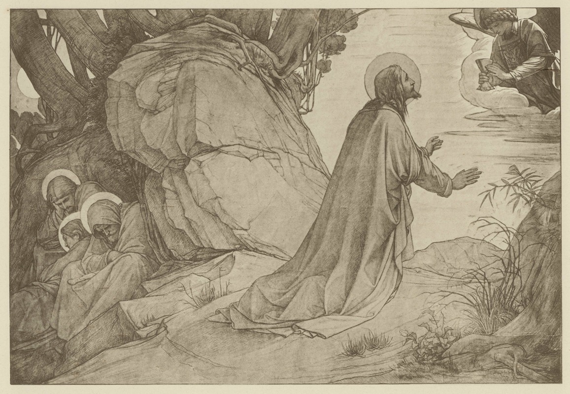 Christus am Oelberg by Эдуард фон Штайнле — digital art print download