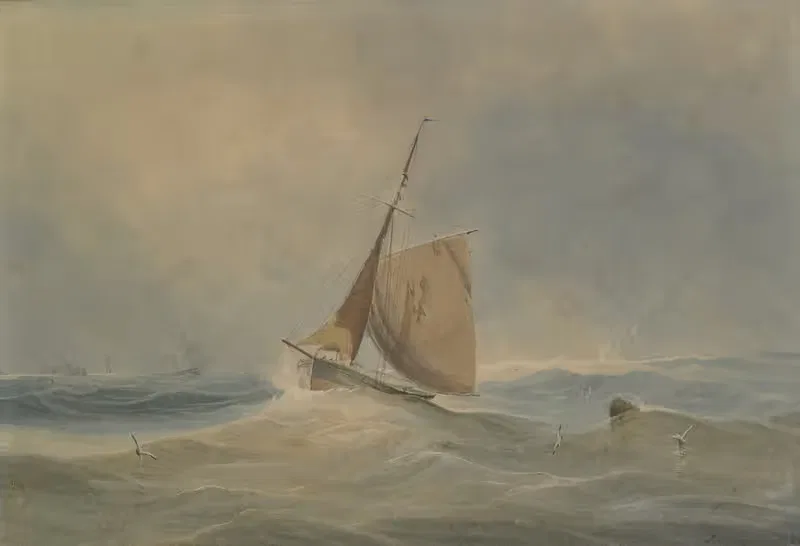 Marine by James Miller Huggins, 1835 — digital art print download