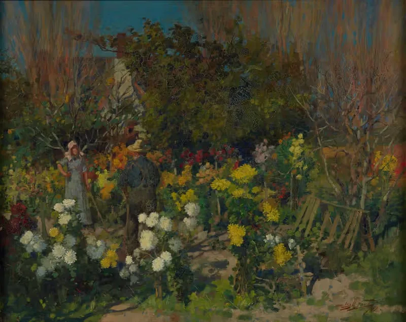 Осенние цветы by Джеймс Нэрн, 1899 — digital art print download